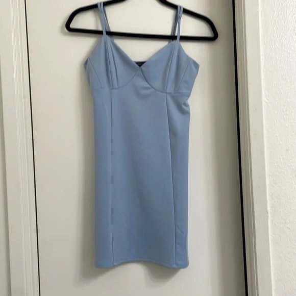 pacsun blue dress John Galt Blue Slit Maxi Dress